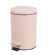 Poubelle de salle de bain en métal rose pastel 3L