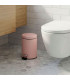 Poubelle de salle de bain en métal rose pastel 3L