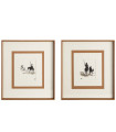 Set of 2 paintings don quichotte 44x50cm