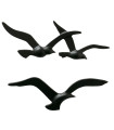 Wall Decoration Birds black aluminium 36x14x2cm