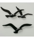 Wall Decoration Birds black aluminium 36x14x2cm