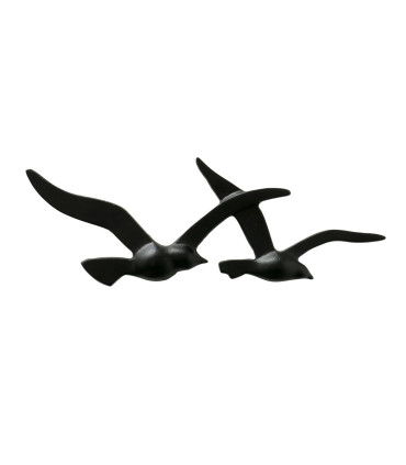 Wall Decoration Birds black aluminium 36x14x2cm