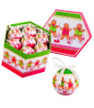 Coffret de 14 boules de Noël rétro bonhomme pain d'épices 7.5cm