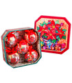Coffret de 5 boules de Noël rétro 7.5cm