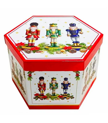 Coffret de 14 boules de Noël rétro soldats casse-noisette 7.5cm