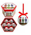 Set of 14 Christmas Balls retro - 7.5cm