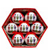 Set of 14 Christmas Balls retro - 7.5cm