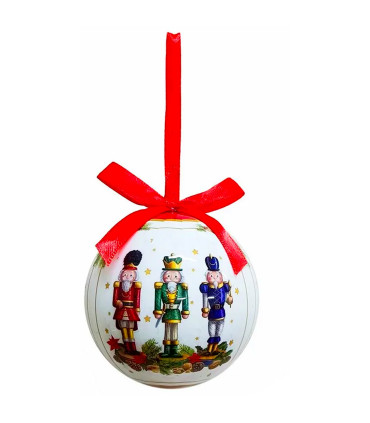 Coffret de 14 boules de Noël rétro soldats casse-noisette 7.5cm