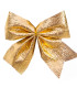 Christmas Tree Decoration gold bow - Set of 8