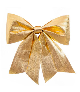 Décoration de Noël grand noeud doré 25cm