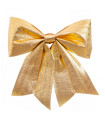 Décoration de Noël grand noeud doré 25cm