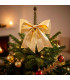 Décoration de Noël grand noeud doré 25cm
