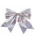Décoration de Noël grand noeud argenté 25cm