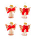 Set de 4 anges en paille décoration sapin de noël 6x2.5x13cm