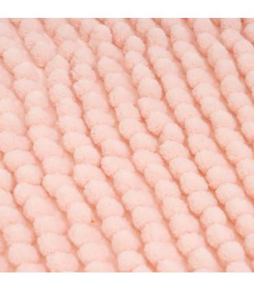 Tapis de bain tissu chenille rose pastel 60x40cm