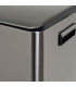 Poubelle de tri double compartiment métal chromé 2x30L