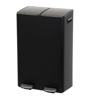 Double Kitchen Bin black 2x30L