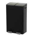Double Kitchen Bin black 2x30L