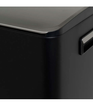 Double Kitchen Bin black 2x30L