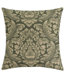 Cushion beige and green 45x45cm