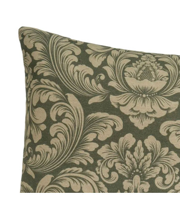 Coussin classique carré vert feuillage 45x45cm