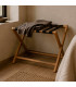 Porte-bagage en bois de chêne pliable 68X44X58CM