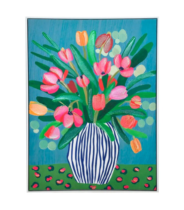 Tableau abstrait sur toile 75x4x100cm