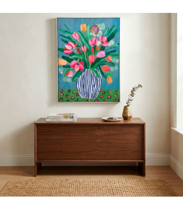 Tableau abstrait sur toile 75x4x100cm