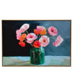 Tableau sur toile bouquet de fleurs 90x3x60cm