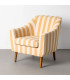 Armchair beige and yellow stripes 74x68x76cm