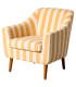 Armchair beige and yellow stripes 74x68x76cm