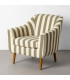Armchair beige and yellow stripes 74x68x76cm