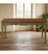 Table de salle à manger en bois classique en bois recyclé vert 160x80x80cm