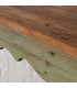 Classic green recycled wood dining table – 160 × 80 × 80 cm