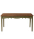 Table de salle à manger en bois classique en bois recyclé vert 160x80x80cm