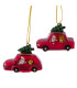 Set of 2 Christmas Balls snowmen 4.5x3x7cm