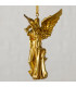 Set of 2 gold resin angel Christmas ornaments – 6.5 × 2.5 × 8 cm