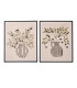 Set de 2 tableaux sur toile bouquet de fleurs 42x4x52cm