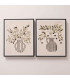 Set de 2 tableaux sur toile bouquet de fleurs 42x4x52cm