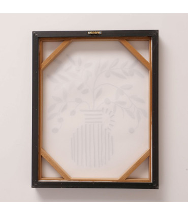 Set of 2 wall canvas flowers 42x4x52cm