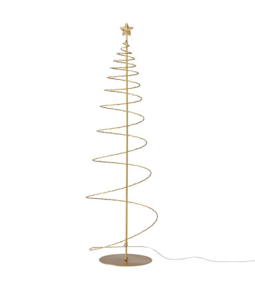 Gold metal LED Christmas tree decoration – 24 × 24 × 80 cm,
