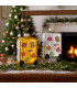 Set of 2 lacquered glass Christmas baubles shaped like travel suitcases – 8 × 4 × 12.5 cm