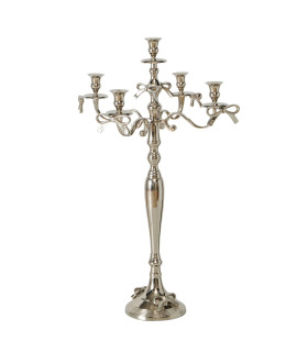 Silver-coloured candelabra – 46 × 46 × 79 cm