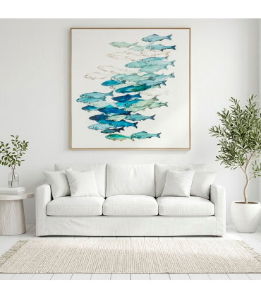 Sea oil painting on canvas – 100 × 4 × 80 cm