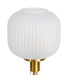 Black and gold table lamp with pull-chain switch and polished glass shade 20×20×60cm