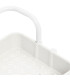 Kitchen Side Table white on Wheels plastic and metal 42x38x84cm