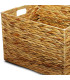Set de 3 coffres de rangement en jacinthe d'eau tressée 50x40x38cm