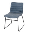 Chair blue Fake Leather Vintage 55x45x78cm