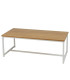 Table basse bois et métal blanc 100x50x36cm