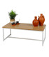 Coffee table black metal and wood - 110x60x44cm